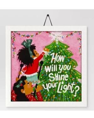 Target Christmas 2023 Collaboration Vanessa Brantley-Newton Wall Art Sign New